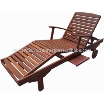 Meranti Outdoor / Garden Furniture Set - Sun Lounger